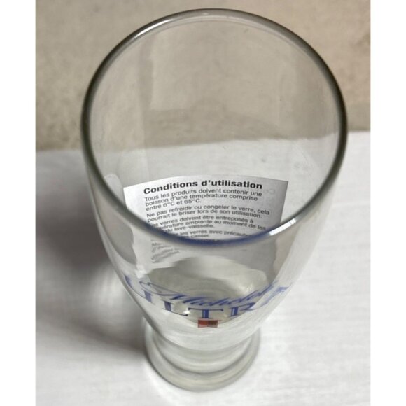 Michelob Ultra Clear Glass Beer Pilsner With Logo Print  8 inches Tall - Picture 4 of 6